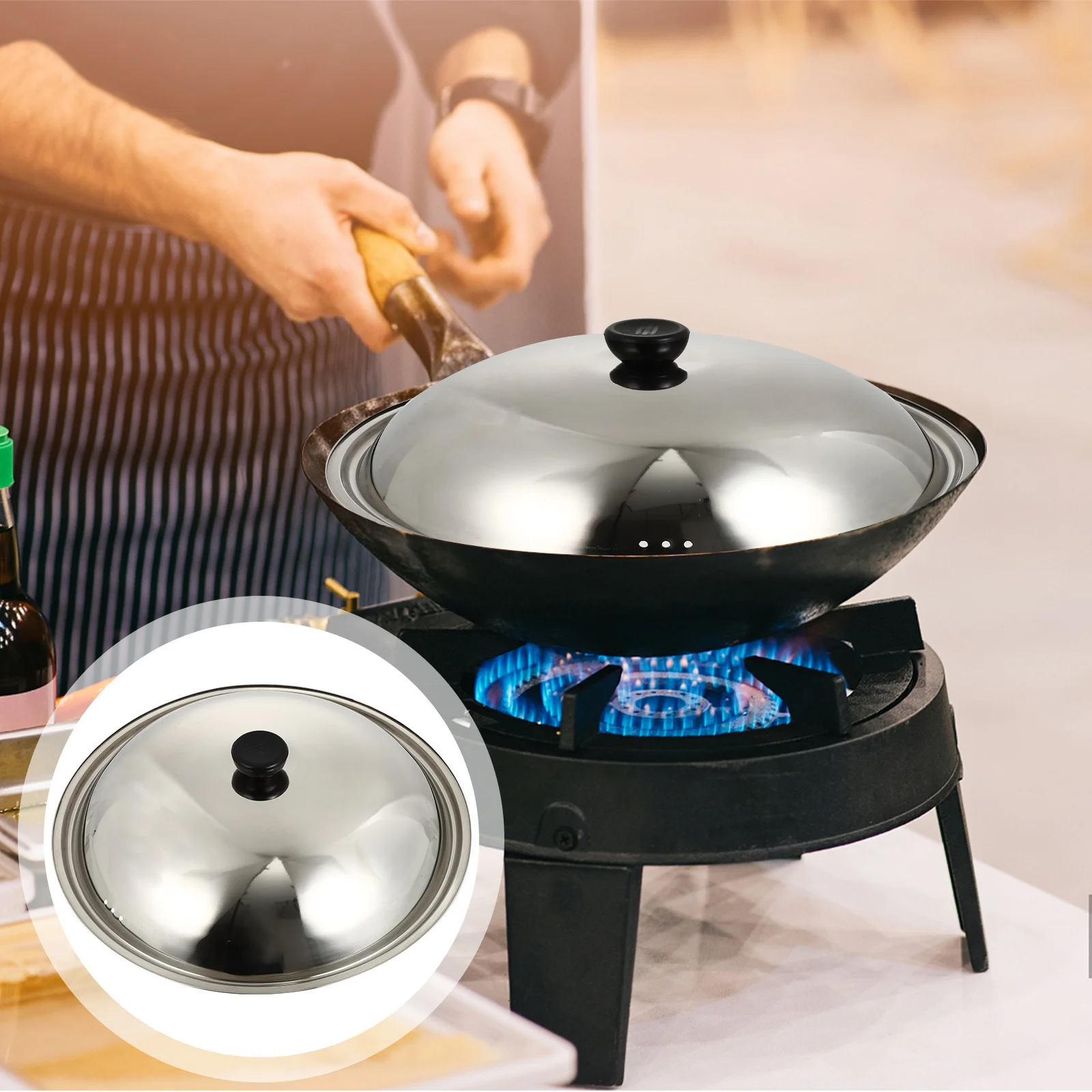 Stainless Steel Pot Lid 33.2cm Anti Splash Cooking Cover Thickened Pot Protector Kitchen Gadget Heat Resistant
Stainless Steel Pot Lid 33.2cm Anti Splash Cooking Cover Thickened Pot Protector Kitchen Gadget Heat Resistant