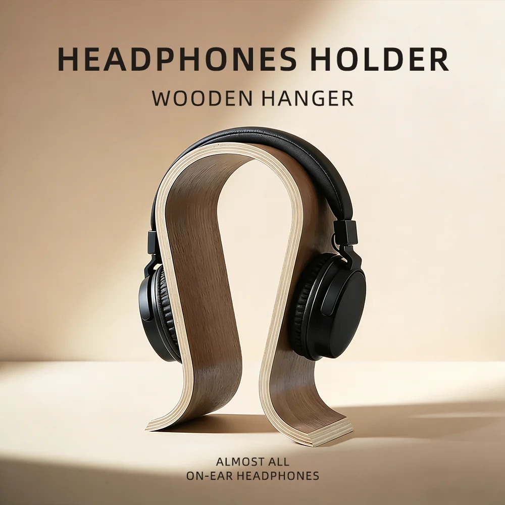 Universal Wooden Headphones Hanger Desk Rack, On-Ear Headset Display Stand for Almost All Headphone Models Sturdy Construction
Universal Wooden Headphones Hanger Desk Rack, On-Ear Headset Display Stand for Almost All Headphone Models Sturdy Construction