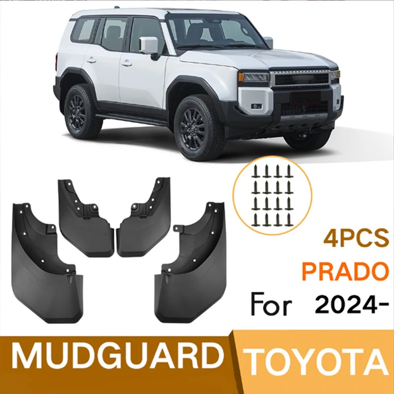 Автомобильные Брызговики для Toyota Prado 2024, передние и задние щитки от грязи, защита от брызг, Внешние детали для автомобиля
Автомобильные Брызговики для Toyota Prado 2024, передние и задние щитки от грязи, защита от брызг, Внешние детали для автомобиля