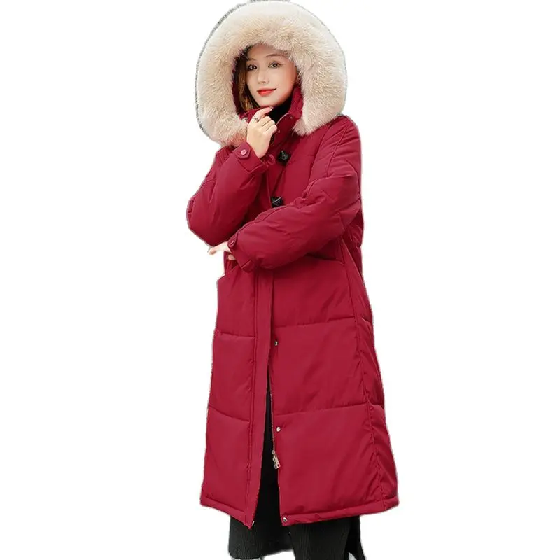 Long Women Parkas 2022 Winter New Korean Version Loose Fashion Big Fur Collar Thick Warm Down Cotton Padded Jackets Casual Coats
Long Women Parkas 2022 Winter New Korean Version Loose Fashion Big Fur Collar Thick Warm Down Cotton Padded Jackets Casual Coats