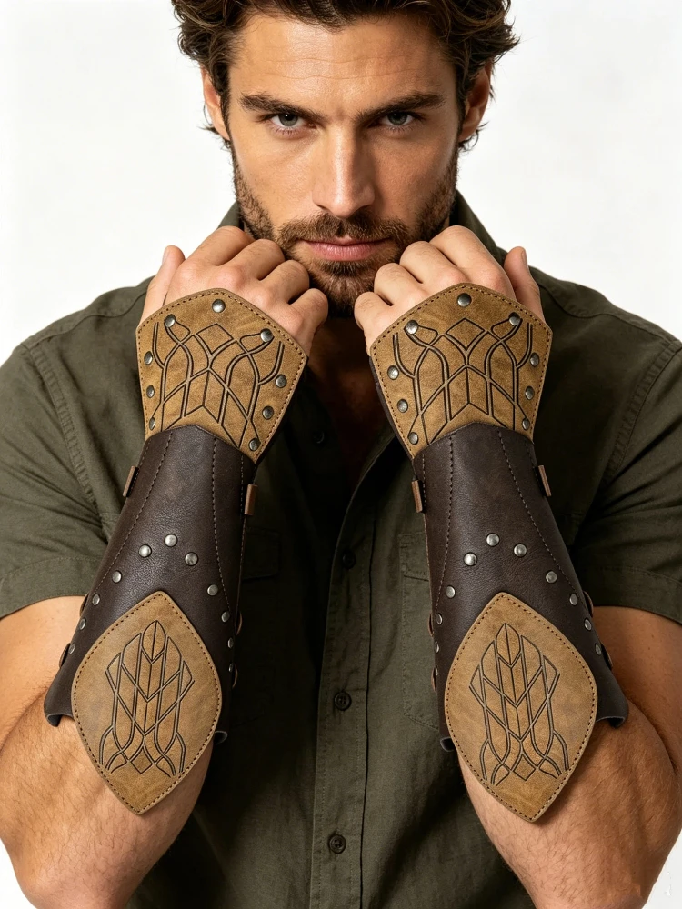 Medieval Warrior Cosplay Prop Armband Leather Retro Punk Wide Archery Arm Guard Bracer Gothic Costumes Accessories
Medieval Warrior Cosplay Prop Armband Leather Retro Punk Wide Archery Arm Guard Bracer Gothic Costumes Accessories