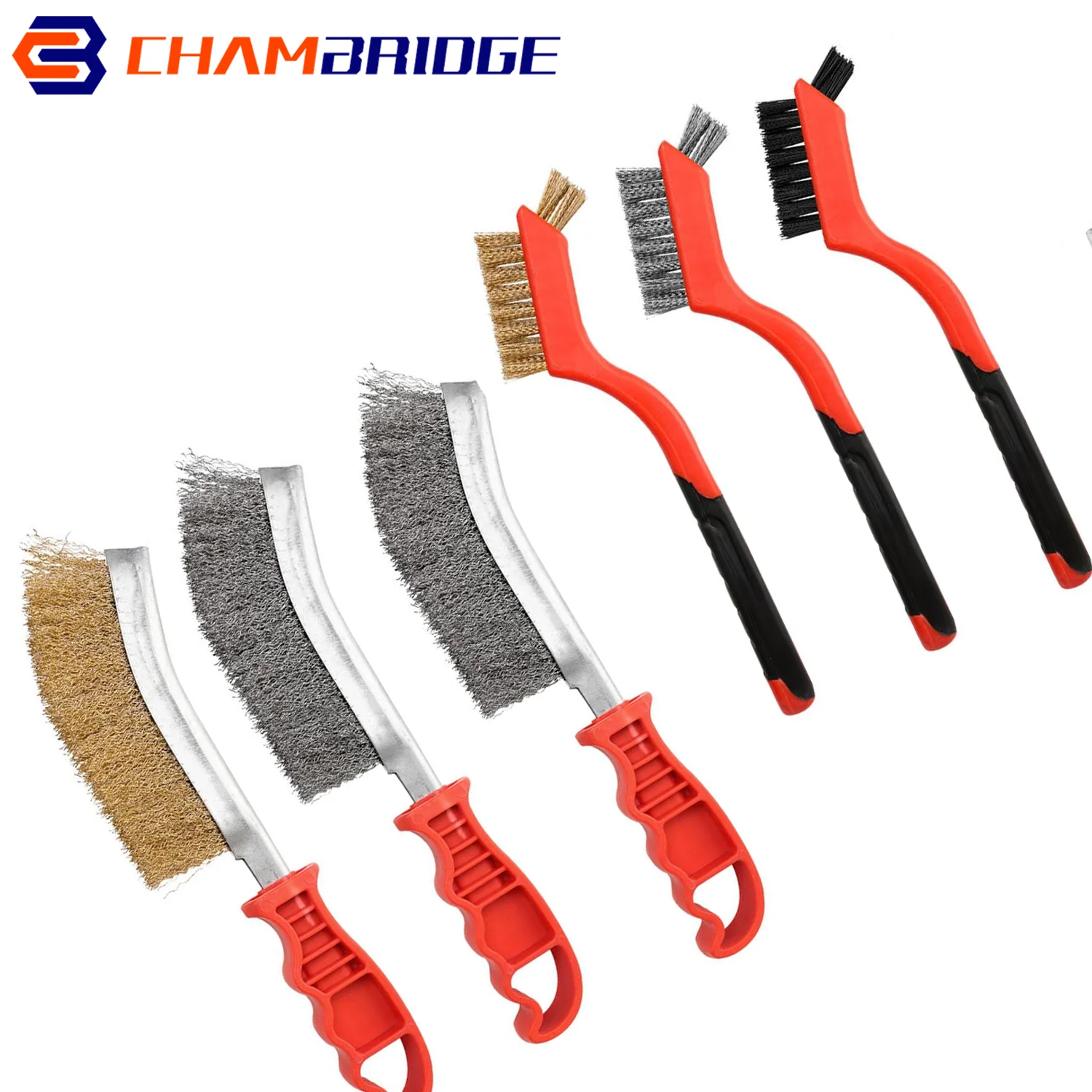 6Pcs Wire Brush Set Brass/Stainless Steel/Nylon Bristles Cleaning Brushes for Rust Paint Removal Metal Auto Grill Cleaning Tools
6Pcs Wire Brush Set Brass/Stainless Steel/Nylon Bristles Cleaning Brushes for Rust Paint Removal Metal Auto Grill Cleaning Tools