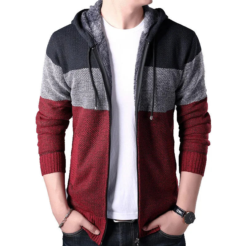 Pop Jackets Men 2020 Fashion Thick Warm Velvet Streetwear Trend Cardigan knitted Zipper Jacket Winter Hooded Casual Coat Mens
Pop Jackets Men 2020 Fashion Thick Warm Velvet Streetwear Trend Cardigan knitted Zipper Jacket Winter Hooded Casual Coat Mens