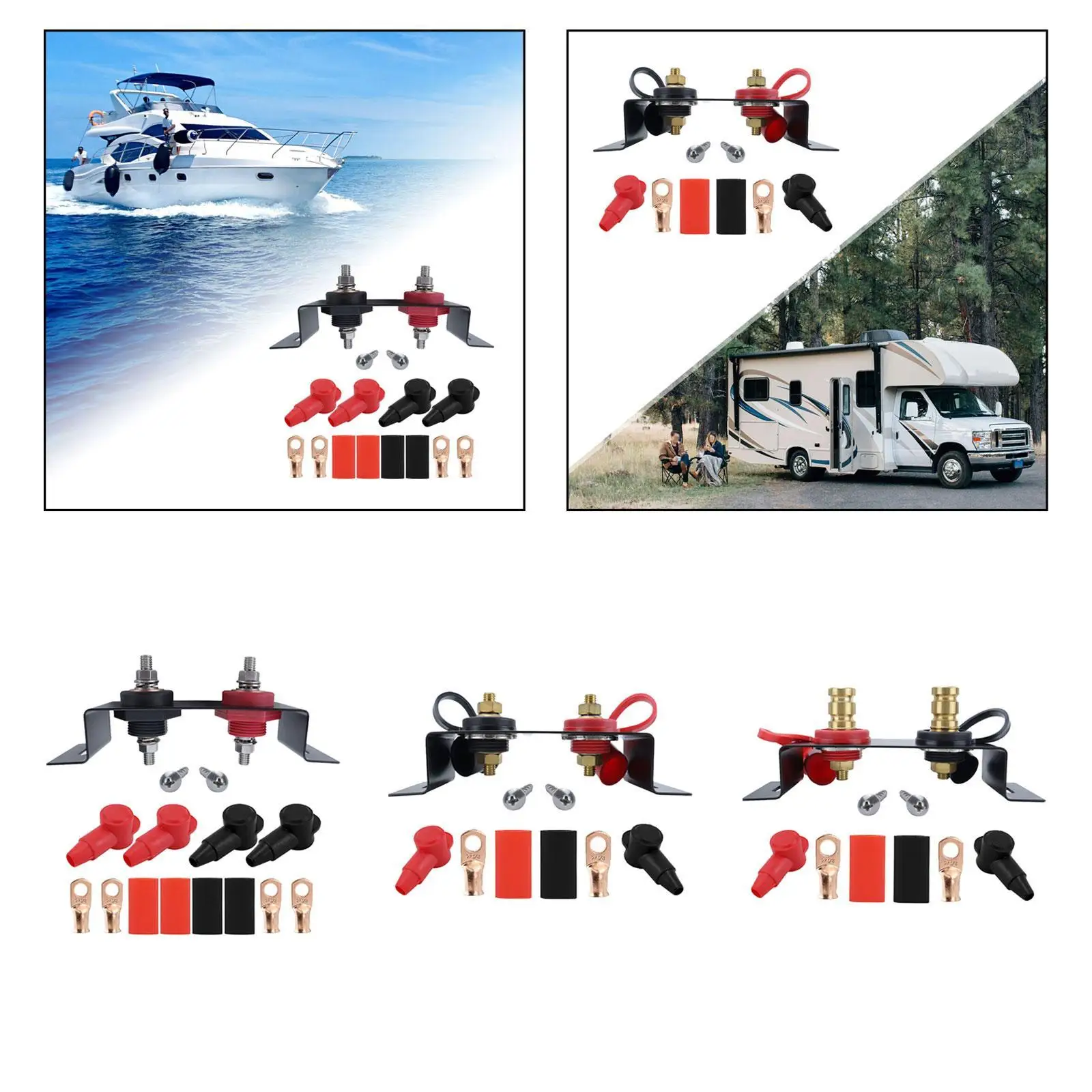 Generic Battery Jump Post Kit Mounting Bracket Universal Terminal Jumper Post for Trucks Tractor RV 2 or 4 Seat Lawn Mowers
Generic Battery Jump Post Kit Mounting Bracket Universal Terminal Jumper Post for Trucks Tractor RV 2 or 4 Seat Lawn Mowers
