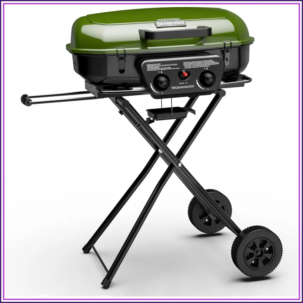2-in-1 Portable Gas Grill & Griddle, 18,000 BTU 2-Burner Camping BBQ with Folding Cart, Outdoor Cooking for Family Camping Tailgating Patio
2-in-1 Portable Gas Grill & Griddle, 18,000 BTU 2-Burner Camping BBQ with Folding Cart, Outdoor Cooking for Family Camping Tailgating Patio