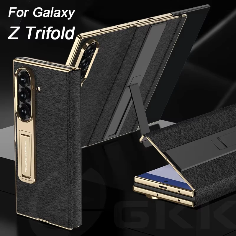 Magnetic Fold Leather Plating Stand Case For Samsung Galaxy Z Trifold Outer Screen Glass Plastic Cover For Galaxy Z Trifold Case
Magnetic Fold Leather Plating Stand Case For Samsung Galaxy Z Trifold Outer Screen Glass Plastic Cover For Galaxy Z Trifold Case
