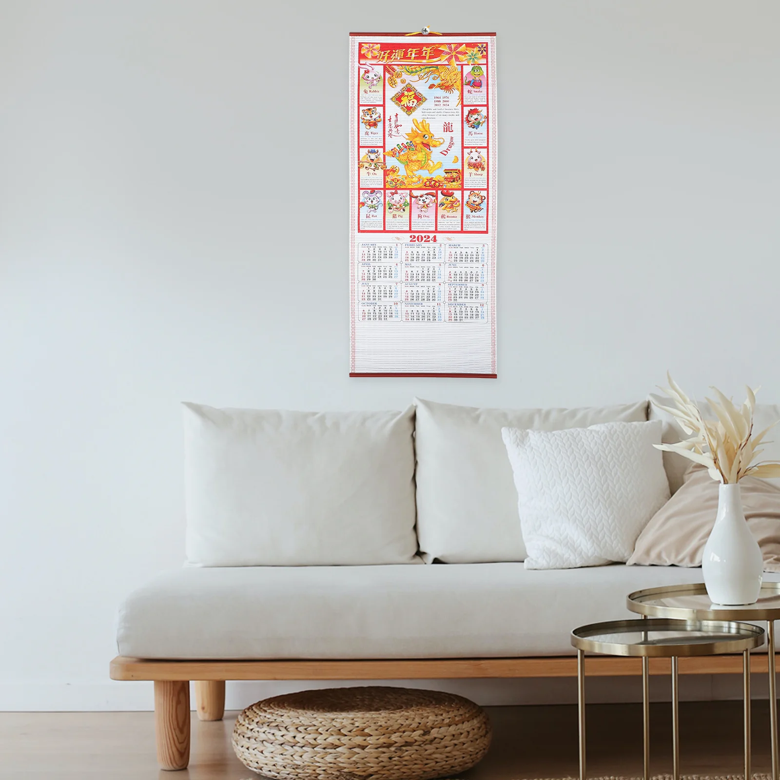 Настенный календарь на 2024, традиционный китайский лунный календарь с рисунком дракона, ежемесячный планировщик, инструмент для производства
Настенный календарь на 2024, традиционный китайский лунный календарь с рисунком дракона, ежемесячный планировщик, инструмент для производства