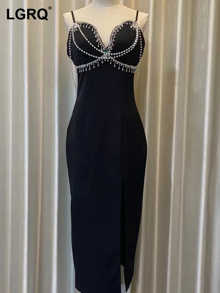 LGRQ Women's Strapless Diamond Patchwork Dress Fashion Off Shoulder A-line High Waist Elegant Dresses 2024 Summer New Clothes
LGRQ Women's Strapless Diamond Patchwork Dress Fashion Off Shoulder A-line High Waist Elegant Dresses 2024 Summer New Clothes