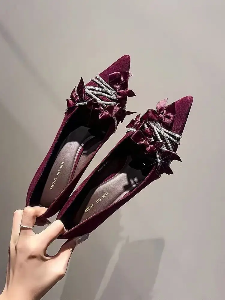 Luxury Velvet Bow Knot High Heels Glitter Shiny Diamond Pumps Pointed Toe High Heel Banquet Shoes Wedding Party Sexy Shoes
Luxury Velvet Bow Knot High Heels Glitter Shiny Diamond Pumps Pointed Toe High Heel Banquet Shoes Wedding Party Sexy Shoes