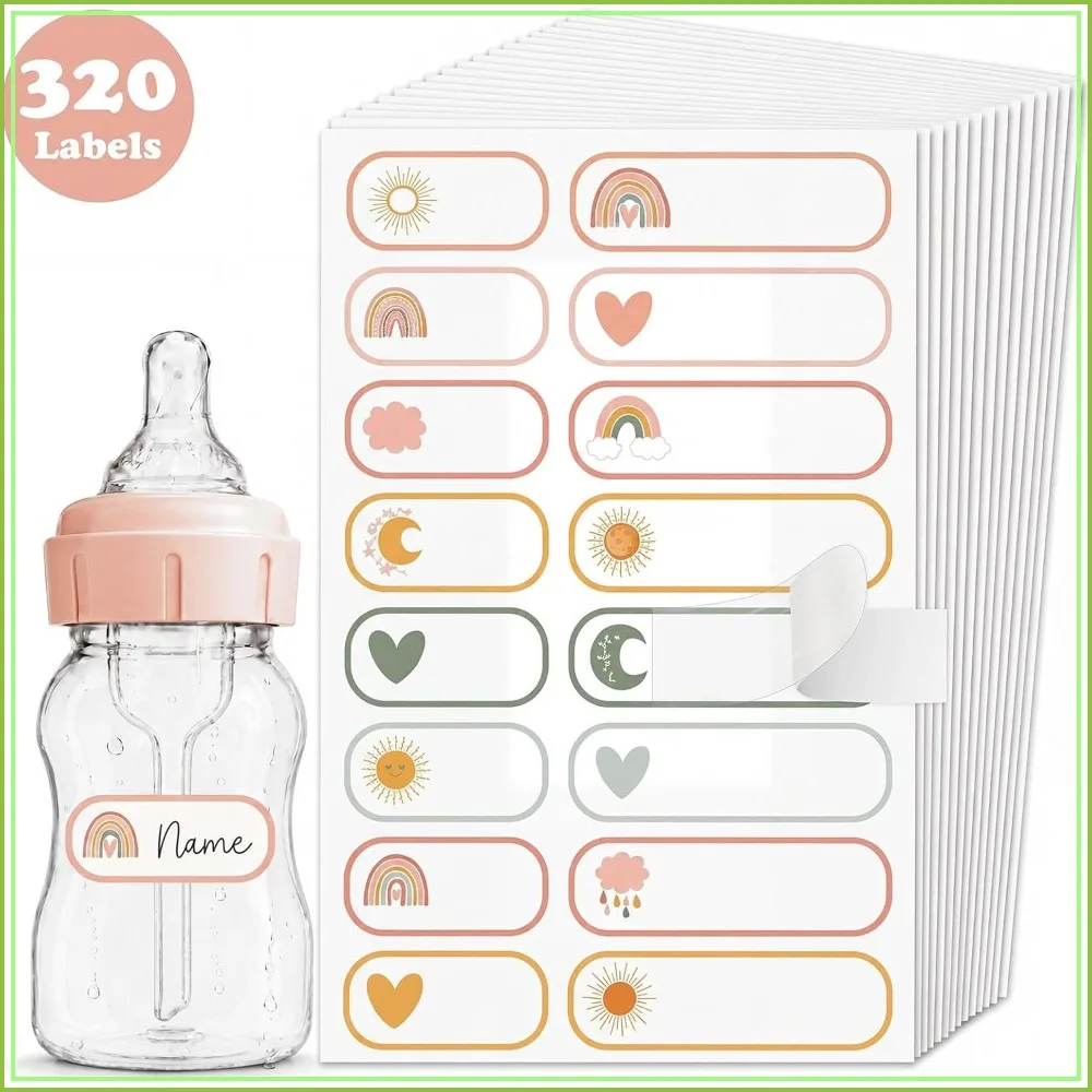 320 Pcs Waterproof Name Labels for Bottle, Food, Milk - Self-Adhesive, Reusable, Self-Laminating, Washable
320 Pcs Waterproof Name Labels for Bottle, Food, Milk - Self-Adhesive, Reusable, Self-Laminating, Washable