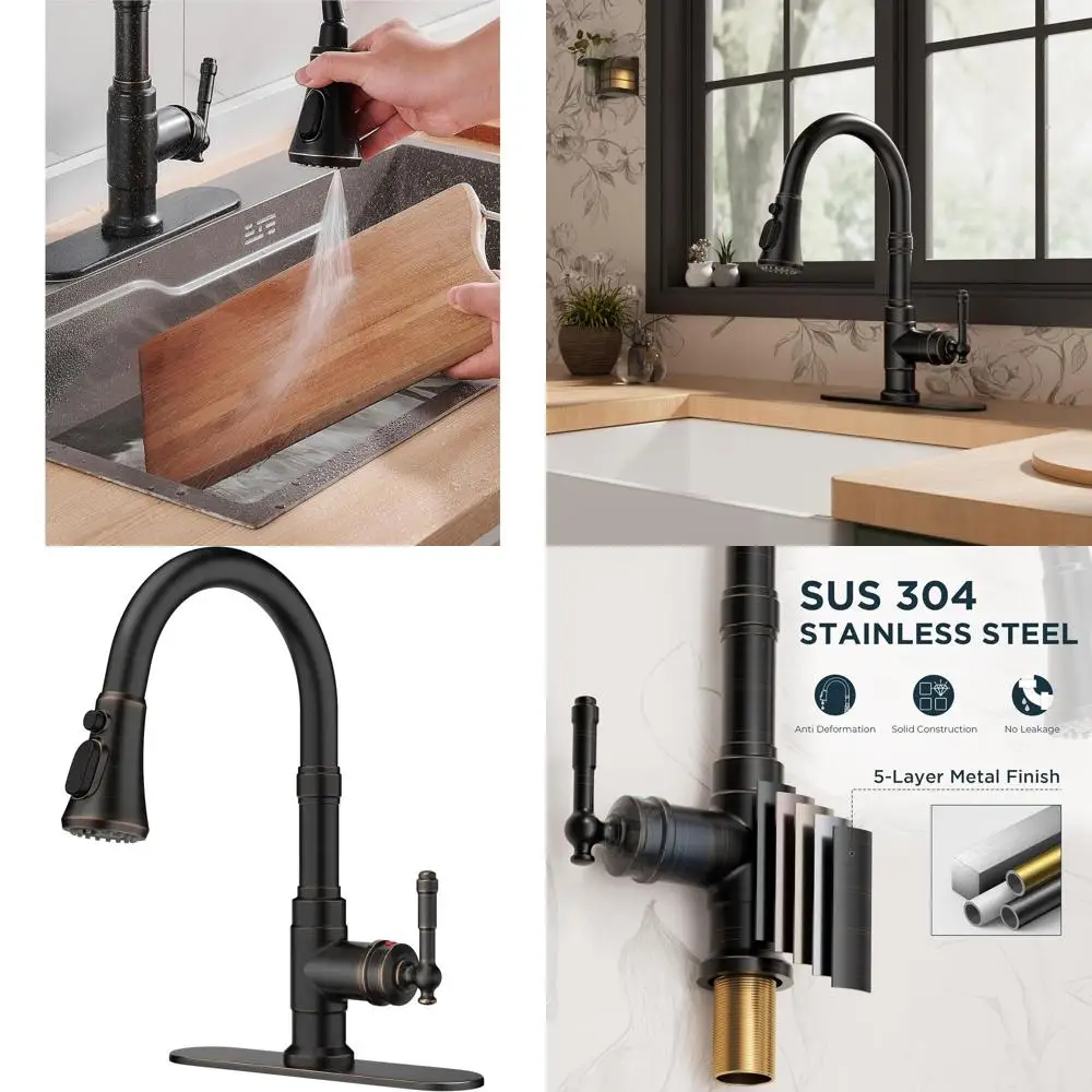 Кухонный смеситель в антикварном стиле с выдвижным изливом, цвет «Матовая бронза», высокий излив, однорычажный, из нержавеющей стали, для бара в автодоме
Кухонный смеситель в антикварном стиле с выдвижным изливом, цвет «Матовая бронза», высокий излив, однорычажный, из нержавеющей стали, для бара в автодоме