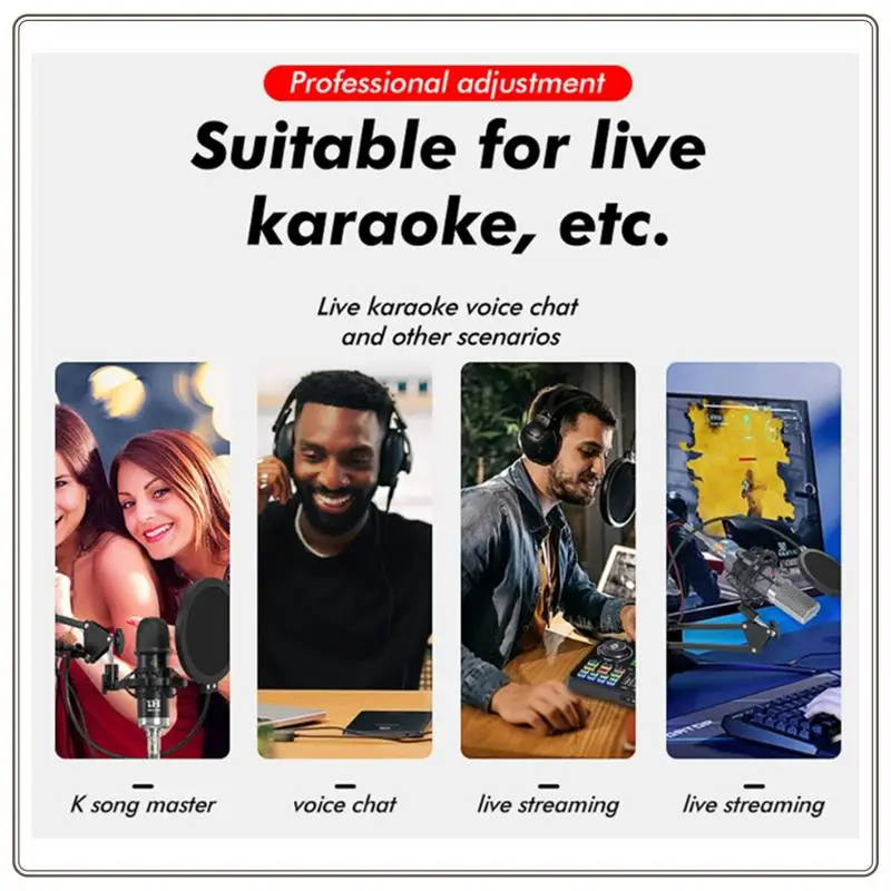 Reliable-Live Sound Card Cardioid Design Microphone High Performance For Live Karaoke ETC Black,Live Sound Card Cardioid Design
Reliable-Live Sound Card Cardioid Design Microphone High Performance For Live Karaoke ETC Black,Live Sound Card Cardioid Design