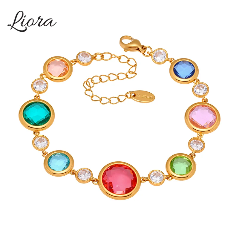 Liora Gorgeous Round Glass Chain Bracelet For Women Stainless Steel Charm Bangle Bracelets Engagement Wedding Jewelry Gifts
Liora Gorgeous Round Glass Chain Bracelet For Women Stainless Steel Charm Bangle Bracelets Engagement Wedding Jewelry Gifts