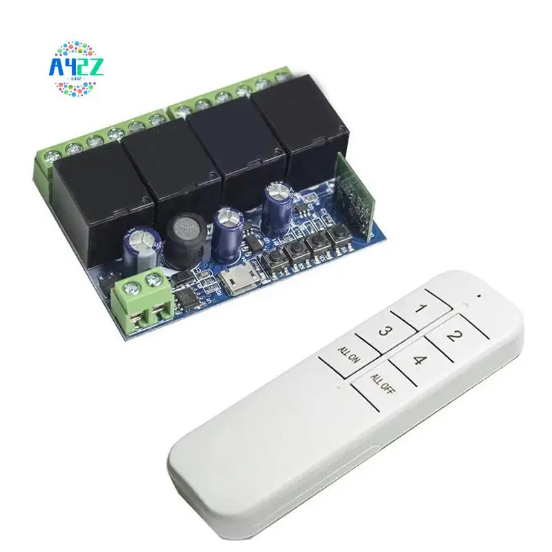 A42Z-4-Channel Intelligent Wifi Switch/Relay Module, 6-Button Remote Control, Wireless Switch Timer.
A42Z-4-Channel Intelligent Wifi Switch/Relay Module, 6-Button Remote Control, Wireless Switch Timer.