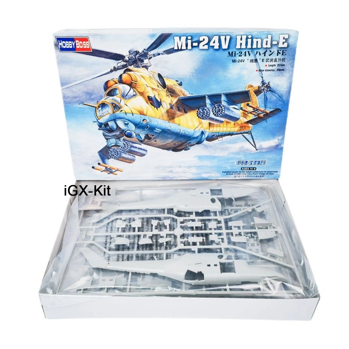 HobbyBoss 87220 1:72 Scale Russian Mi-24V KMi-24V Hind- Armed Attack Helicopter Plastic Assembly Model Kit
HobbyBoss 87220 1:72 Scale Russian Mi-24V KMi-24V Hind- Armed Attack Helicopter Plastic Assembly Model Kit