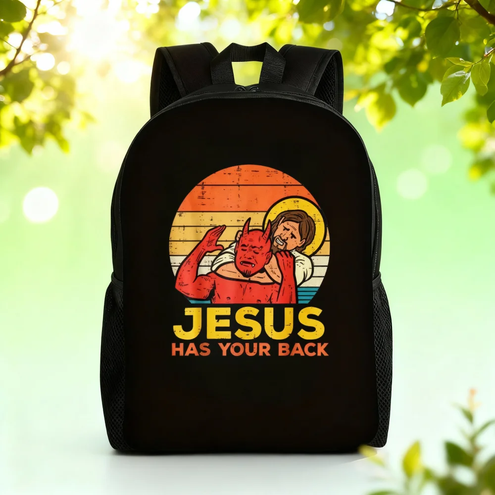 Женский вместительный рюкзак Jesus Guardian - легкая школьная сумка, регулируемый плечевой ремень, дизайн с цепочкой
Женский вместительный рюкзак Jesus Guardian - легкая школьная сумка, регулируемый плечевой ремень, дизайн с цепочкой