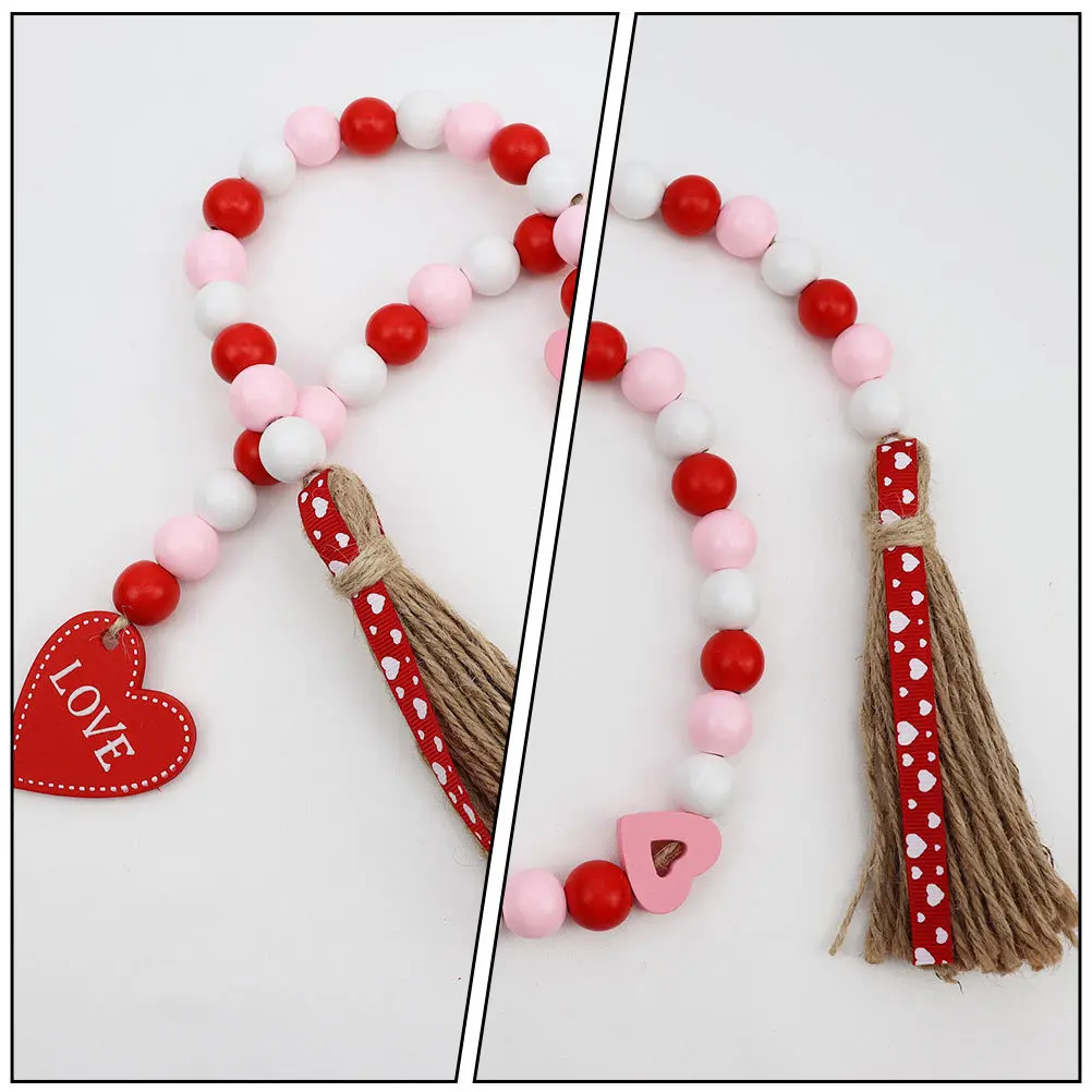1Pcs Valentine's Day Wooden Beads String Pendant Decorative Hanging Home Wall Decor Creative Cotton Rope Tassel Ornament
1Pcs Valentine's Day Wooden Beads String Pendant Decorative Hanging Home Wall Decor Creative Cotton Rope Tassel Ornament