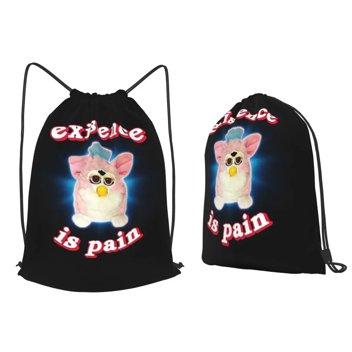 Furby Existence Is Pain Backpacks Portable Drawstring Bags Sports Bag Book Bags for Travel Students
Furby Existence Is Pain Backpacks Portable Drawstring Bags Sports Bag Book Bags for Travel Students