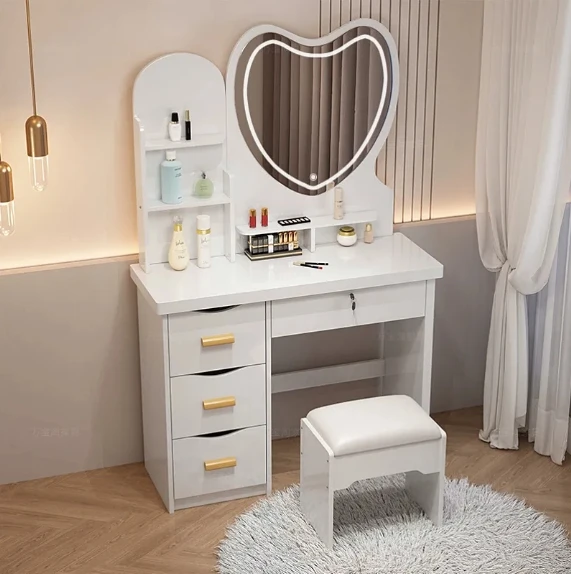 #Bedroom Home Makeup Dressing Table With Light Mirror Small Rental House Simple And Practical Dressing Table
#Bedroom Home Makeup Dressing Table With Light Mirror Small Rental House Simple And Practical Dressing Table