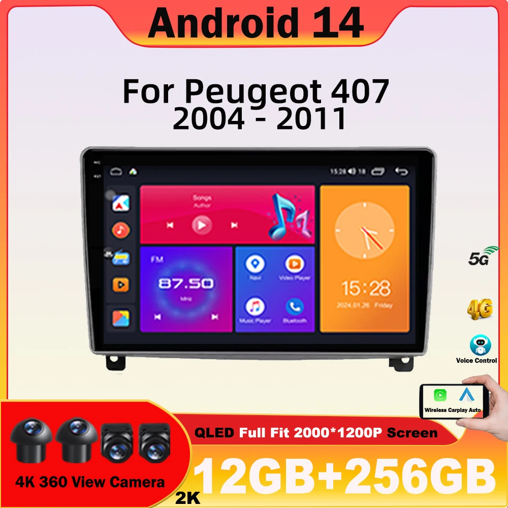 Автомобильный радиоприемник Android 14 для Peugeot 407 2004-2011, мультимедийный видеоплеер, навигация, GPS, стерео, беспроводной Carplay 4G WIFI NO 2din
Автомобильный радиоприемник Android 14 для Peugeot 407 2004-2011, мультимедийный видеоплеер, навигация, GPS, стерео, беспроводной Carplay 4G WIFI NO 2din