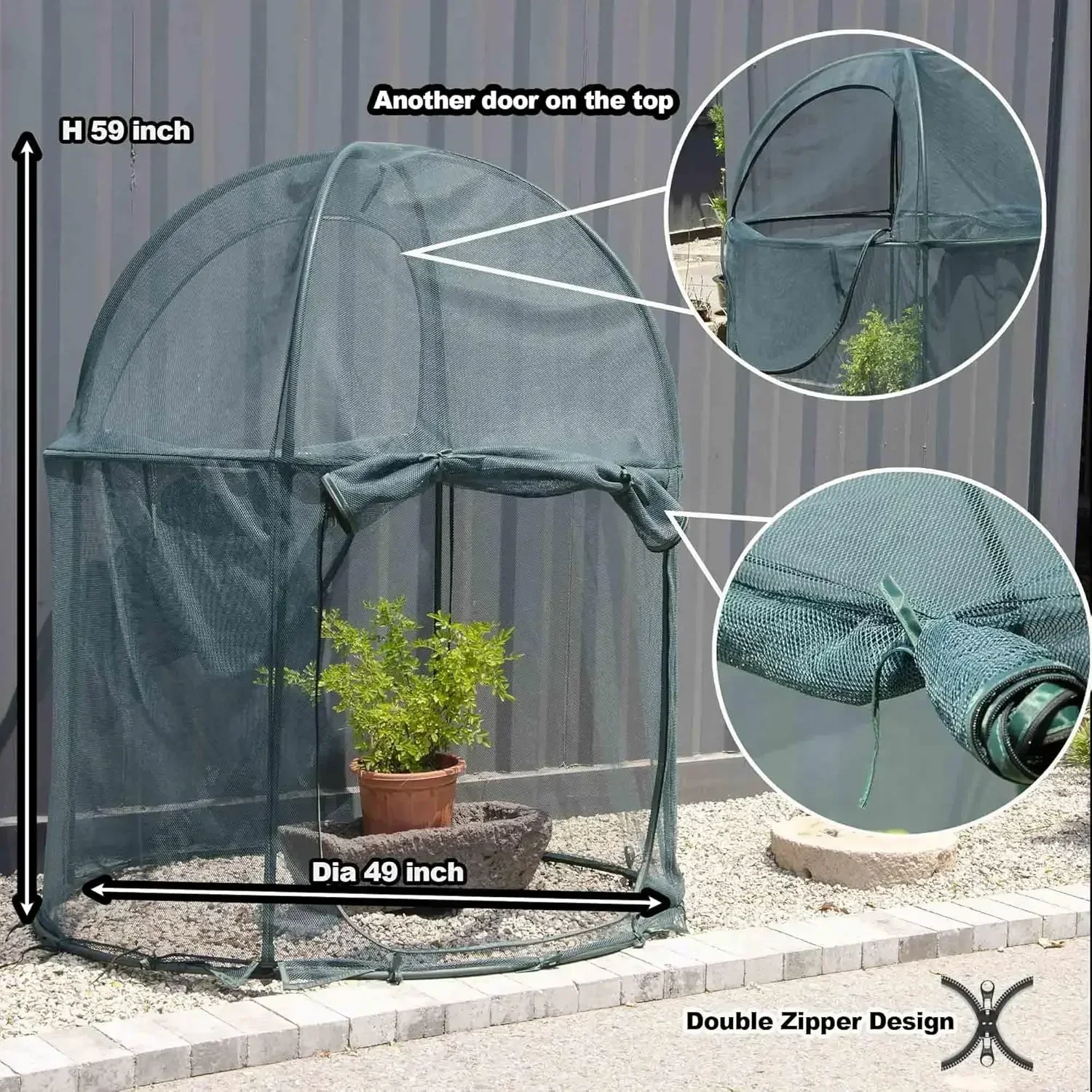 Round 4'x4' Large Plant Mesh Cover 4.9FT Tall Crop Netting Cage Pest Guard Cover for Vegetables Fruits Durable Plant G(Hot)
Round 4'x4' Large Plant Mesh Cover 4.9FT Tall Crop Netting Cage Pest Guard Cover for Vegetables Fruits Durable Plant G(Hot)