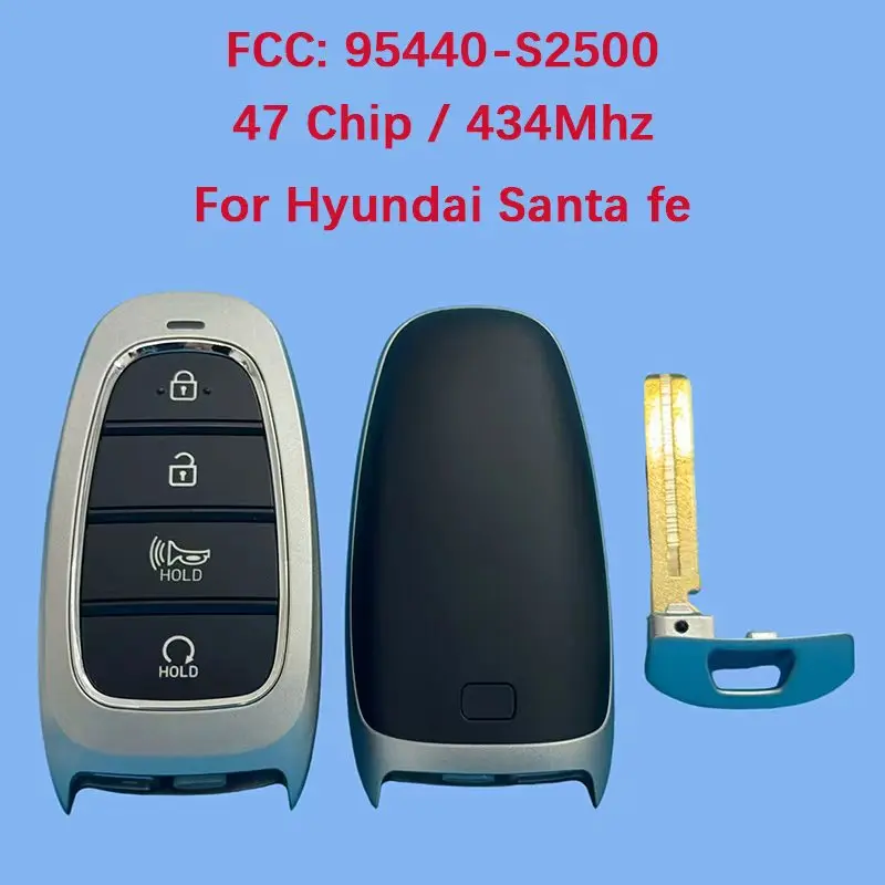 CN020240 Aftermarket 4 Buttons Smart Keyless go Remote Fob 47 Chip 434MHz 95440-S2500 For Hyundai Santa fe 2022+
CN020240 Aftermarket 4 Buttons Smart Keyless go Remote Fob 47 Chip 434MHz 95440-S2500 For Hyundai Santa fe 2022+