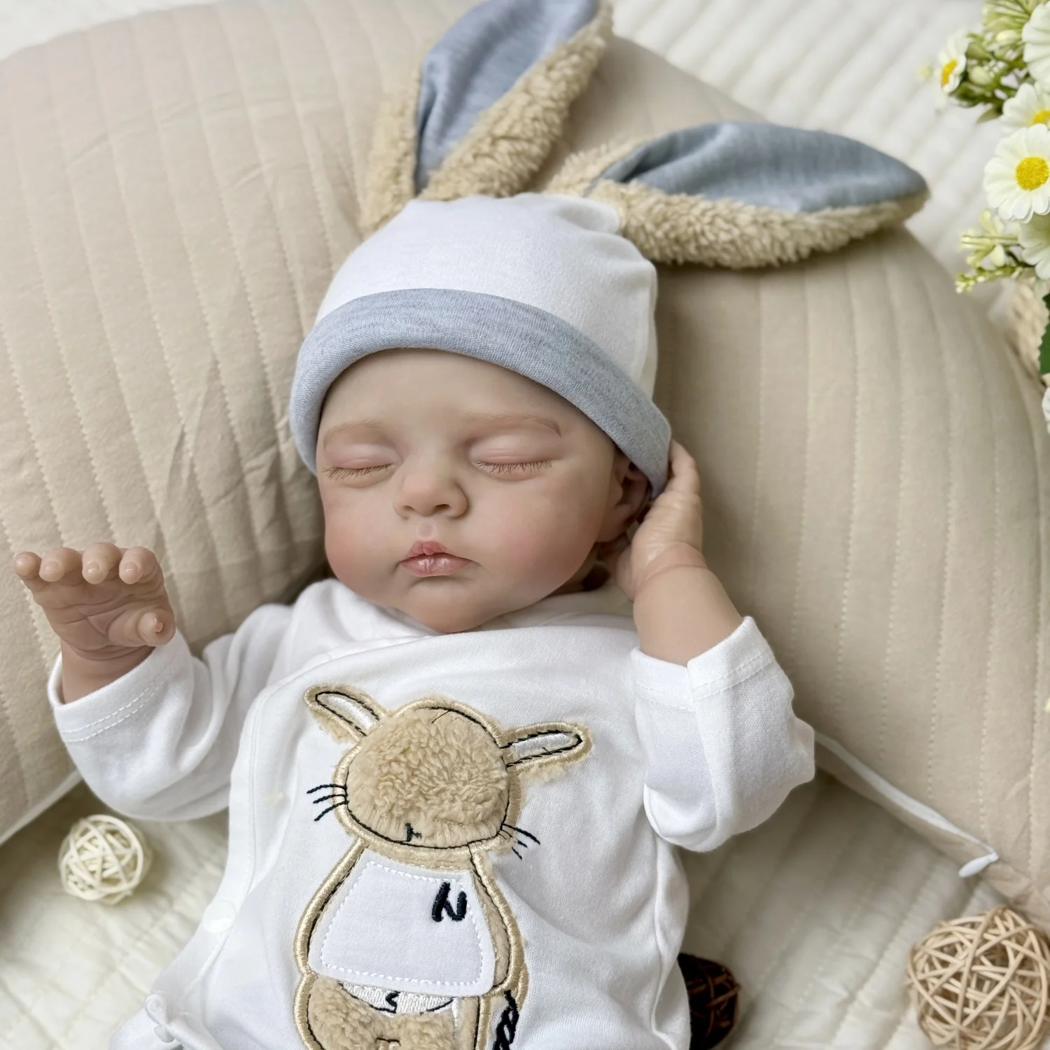 BZDOLL 19inch Reborn Asleep Baby Doll Toy with Cloth Body Lifelike 48 CM 3D Skin Doll Real Look Fashion Birthday Gift For Girl
BZDOLL 19inch Reborn Asleep Baby Doll Toy with Cloth Body Lifelike 48 CM 3D Skin Doll Real Look Fashion Birthday Gift For Girl