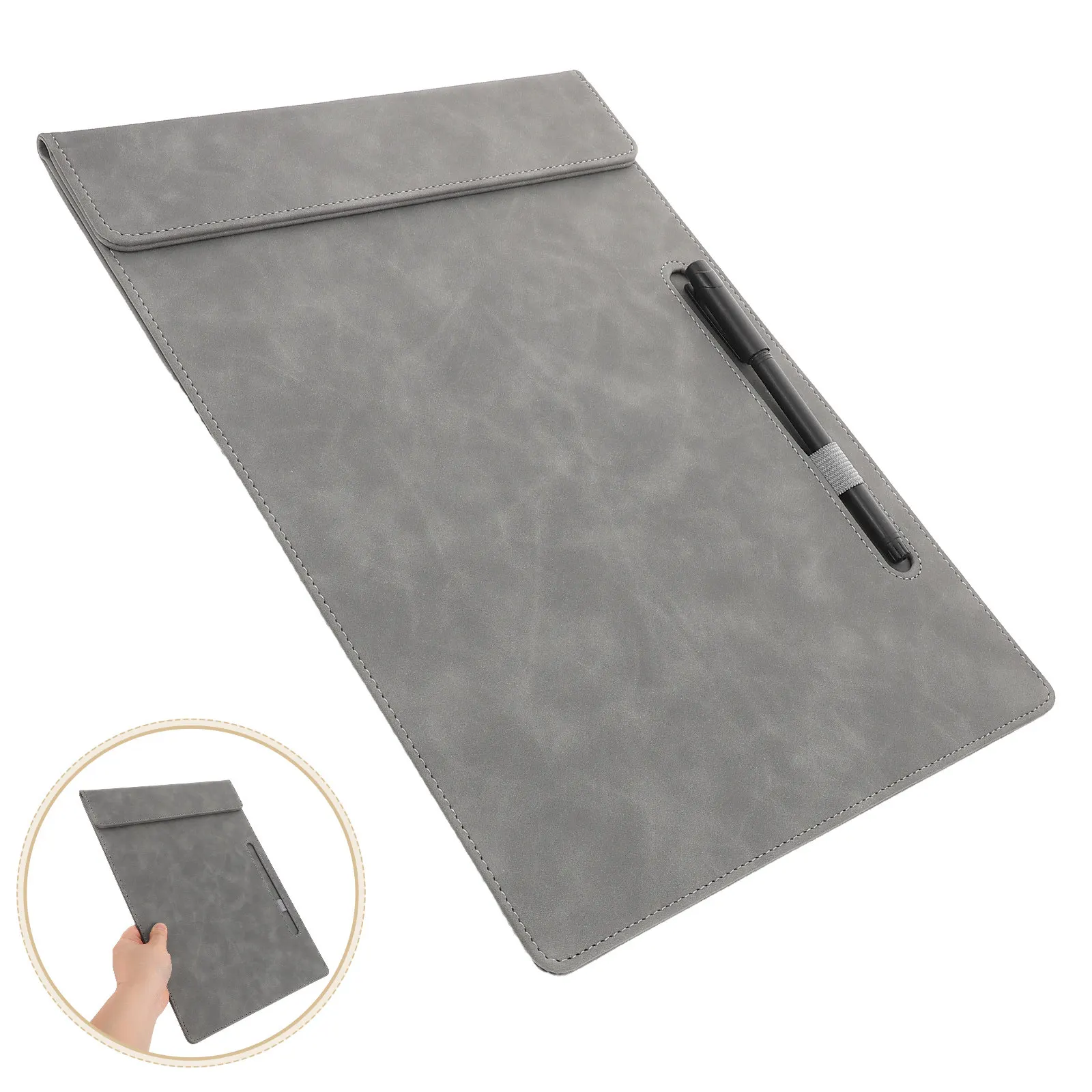 PU Clipboard Pen Holder Business File Organizer Office Writing Pad Document Folder Clipboard for Meetings Conference Notes
PU Clipboard Pen Holder Business File Organizer Office Writing Pad Document Folder Clipboard for Meetings Conference Notes