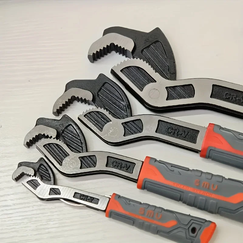 4pcs Heavy-Duty Self-Locking Wrench Set - Adjustable Pipe Wrenches (6", 8", 10", 12" - with Non-Slip Grip Handle, Chrome Vanadi
4pcs Heavy-Duty Self-Locking Wrench Set - Adjustable Pipe Wrenches (6", 8", 10", 12" - with Non-Slip Grip Handle, Chrome Vanadi