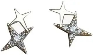 925 Sterling Silver Japanese Micro Inlaid Four-Pointed Gold Earrings
925 Sterling Silver Japanese Micro Inlaid Four-Pointed Gold Earrings