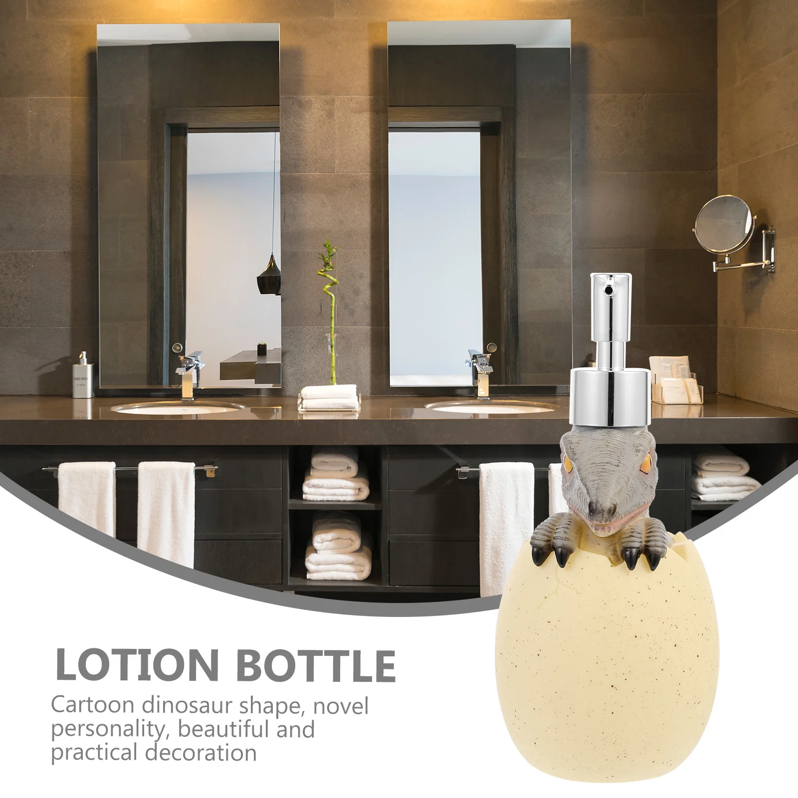 Dinosaur Cartoon Lotion Bottle Break Hull Design for Soap Shampoo Lotion Travel Home Bathroom Hand Soap Bottle
Dinosaur Cartoon Lotion Bottle Break Hull Design for Soap Shampoo Lotion Travel Home Bathroom Hand Soap Bottle