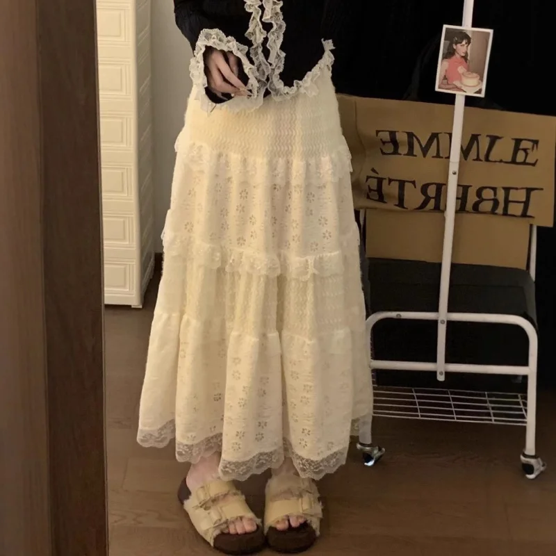2025Fashionable Design Versatile Korean Brushed Lace Stitching Autumn and Winter Lace Mid-Length Tiered-Ruffle Dress Skirt
2025Fashionable Design Versatile Korean Brushed Lace Stitching Autumn and Winter Lace Mid-Length Tiered-Ruffle Dress Skirt