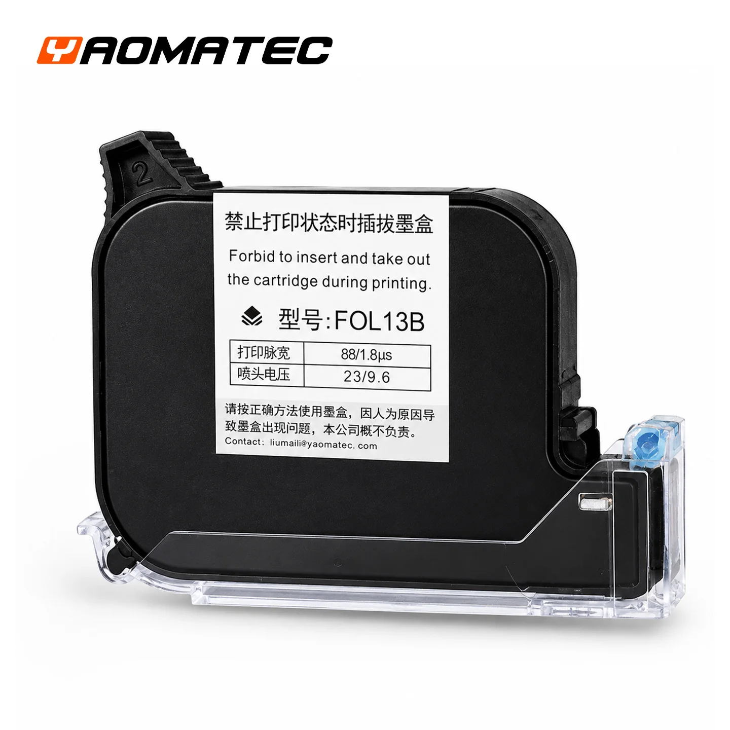 Yaomatec FOL13B Eco Solvent Ink Cartridge Fast Dry High Adhesion for Handheld TIJ Inkjet Printer on Plastic Metal
Yaomatec FOL13B Eco Solvent Ink Cartridge Fast Dry High Adhesion for Handheld TIJ Inkjet Printer on Plastic Metal