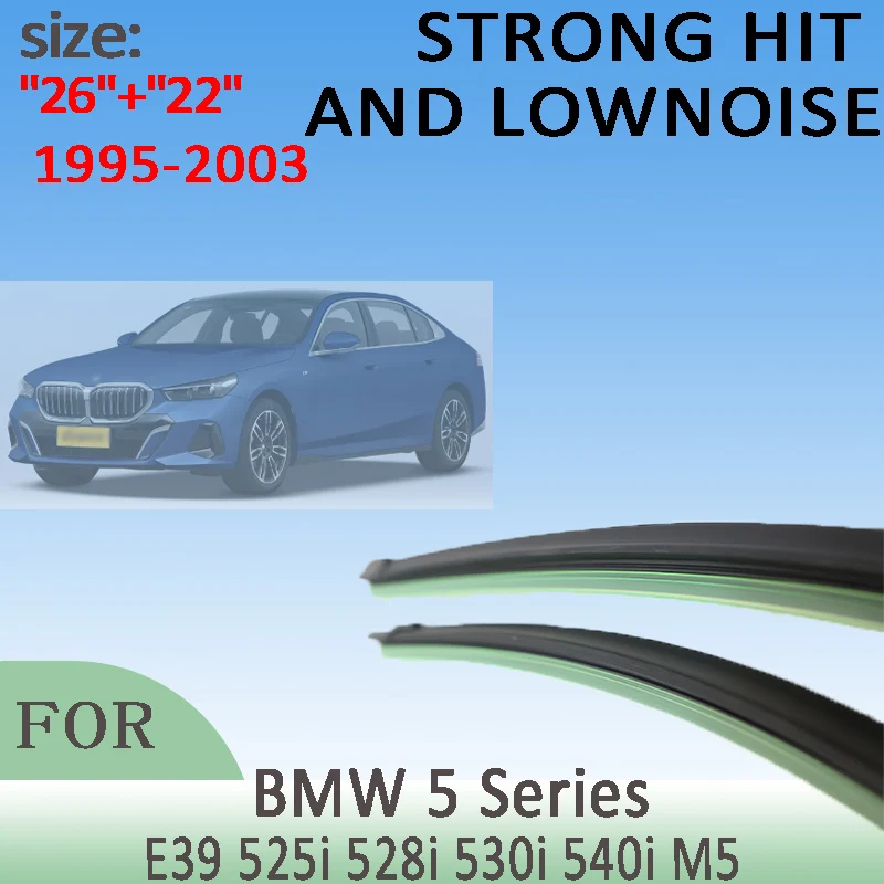 Wiper Front Wiper Blades For BMW 5 Series E39 525i 528i 530i 540i M5 Windshield Windscreen Front Window 26"+22" Accessories 
Wiper Front Wiper Blades For BMW 5 Series E39 525i 528i 530i 540i M5 Windshield Windscreen Front Window 26"+22" Accessories