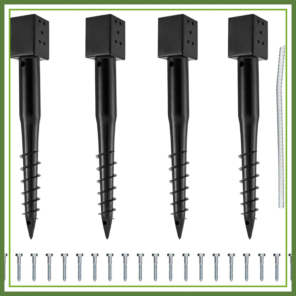 No Dig Ground Anchor Set of 4 – 27 Inch Screw in Post Stake for 4x4 Posts – Mailbox & Fence Post
No Dig Ground Anchor Set of 4 – 27 Inch Screw in Post Stake for 4x4 Posts – Mailbox & Fence Post