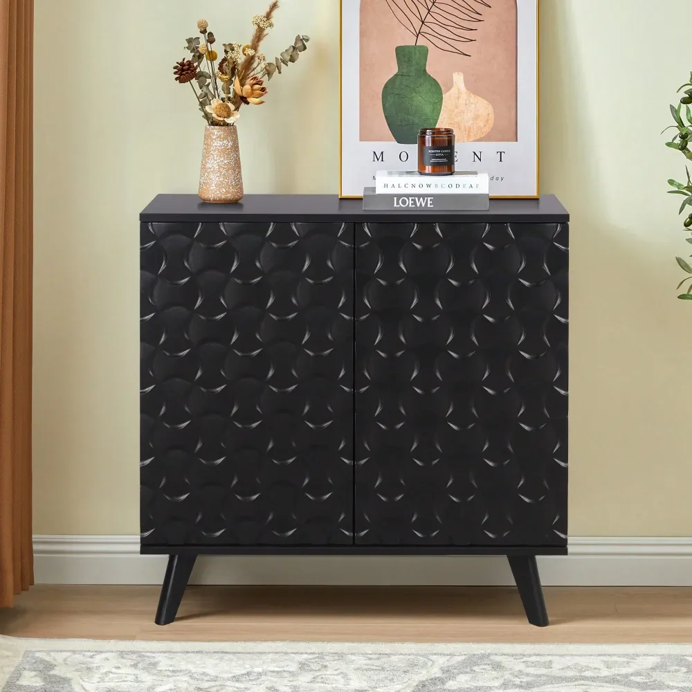 Sideboard Buffet Cabinet With 2 Fluted Doors, Storage Cabinet With Solid Wood Legs, Accent Console Table For Kitchen Dining Roo
Sideboard Buffet Cabinet With 2 Fluted Doors, Storage Cabinet With Solid Wood Legs, Accent Console Table For Kitchen Dining Roo