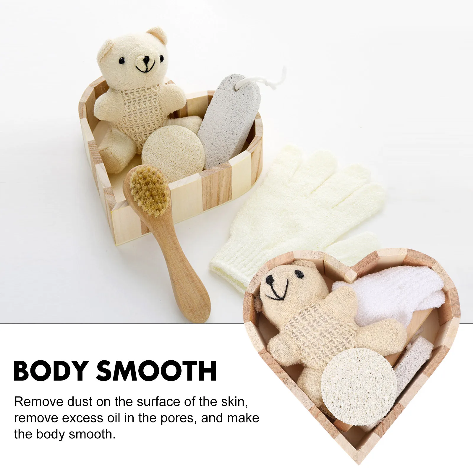 1Set Bathing Supplies Set Heart-Shaped Gift Box Soft Skin Shower Scrubber Kit Relaxing Massage Bath Tools for Home Travel Hotel
1Set Bathing Supplies Set Heart-Shaped Gift Box Soft Skin Shower Scrubber Kit Relaxing Massage Bath Tools for Home Travel Hotel