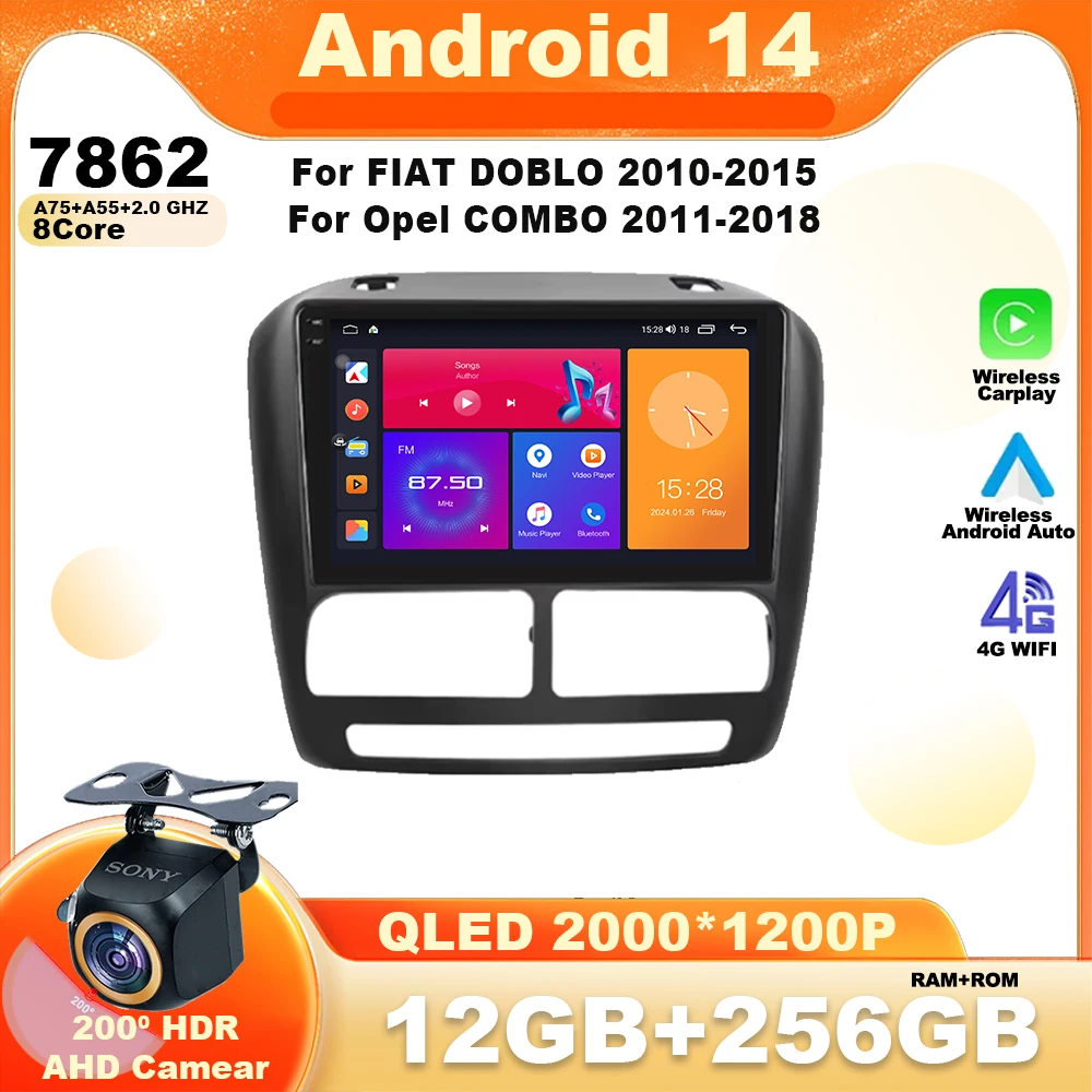 Android 14 For FIAT DOBLO 2010-2015 For Opel COMBO 2011-2018 Car Radio Multimedia Video Player Navigation Auto Stereo GPS WIFI
Android 14 For FIAT DOBLO 2010-2015 For Opel COMBO 2011-2018 Car Radio Multimedia Video Player Navigation Auto Stereo GPS WIFI