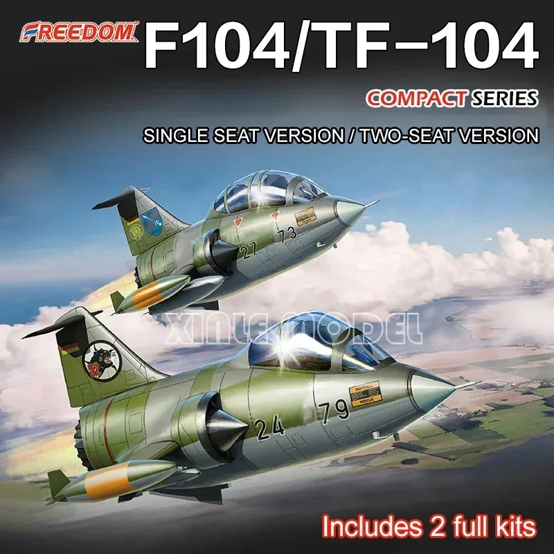 Freedom compact series F162705 NATO F-104G / TF-104 Star Fighter (Includes 2 full kits)
Freedom compact series F162705 NATO F-104G / TF-104 Star Fighter (Includes 2 full kits)