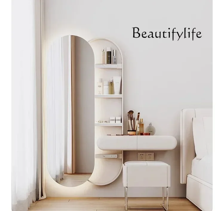 Dresser Small Bedroom Suspension Full Body Mirror Wall Hanging Integrated French Luxury Hanging Makeup Table
Dresser Small Bedroom Suspension Full Body Mirror Wall Hanging Integrated French Luxury Hanging Makeup Table