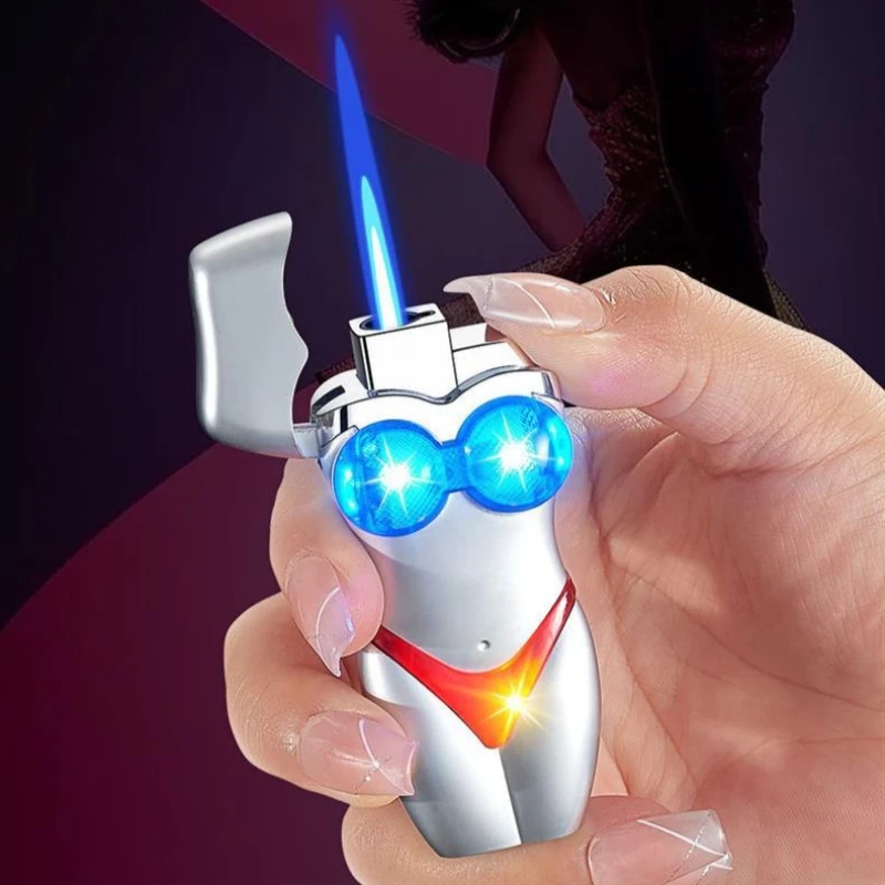Bikini-clad Beauty Glowing Windproof Lighter Metal Unique Sexy Blue Flame Inflatable Butane Lighter for Smokers Rare Cool Unusua
Bikini-clad Beauty Glowing Windproof Lighter Metal Unique Sexy Blue Flame Inflatable Butane Lighter for Smokers Rare Cool Unusua