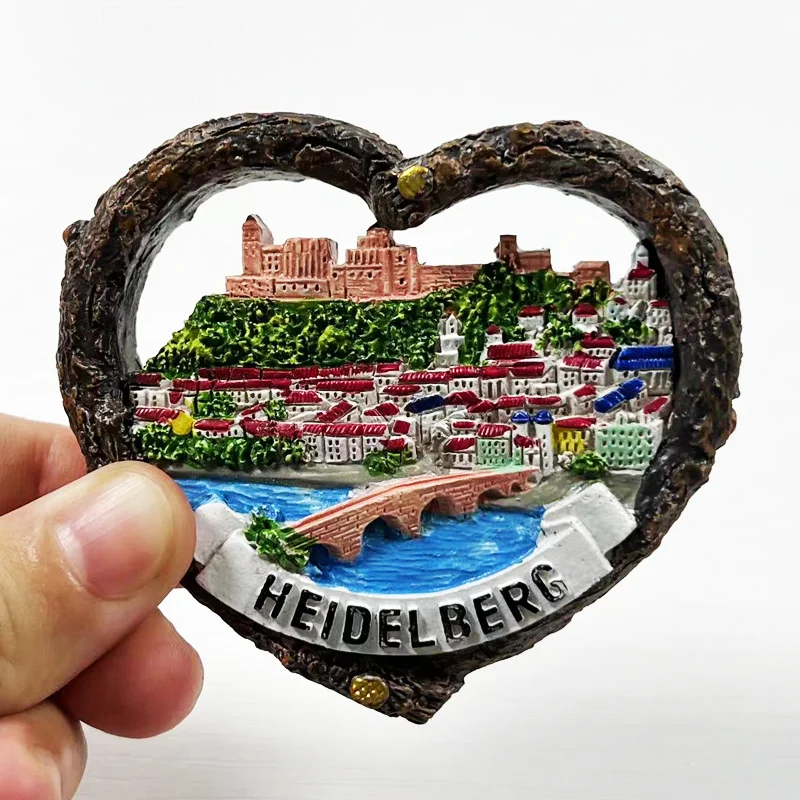 German Heidelberg Creative Imitation Wood Heart-Shaped 3D Landscape Travel Souvenir Decoration Craft Magnet Refrigerator Sticker
German Heidelberg Creative Imitation Wood Heart-Shaped 3D Landscape Travel Souvenir Decoration Craft Magnet Refrigerator Sticker