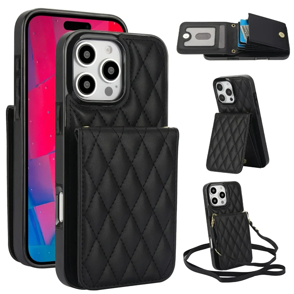 Wallet with Card Holder Kickstand Crossbody Lanyard Phone Case for iPhone 16 15 14 11 Pro Max X XS XR 13 12 Mini 7 8 Plus Cover
Wallet with Card Holder Kickstand Crossbody Lanyard Phone Case for iPhone 16 15 14 11 Pro Max X XS XR 13 12 Mini 7 8 Plus Cover