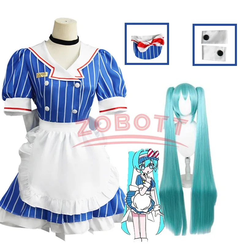 Hatsune Mikuu Cosplay Costumes Wig Anime Mesmerizer Uniform Halloween Christmas Carnival Party Dressing For Women Maid dress
Hatsune Mikuu Cosplay Costumes Wig Anime Mesmerizer Uniform Halloween Christmas Carnival Party Dressing For Women Maid dress