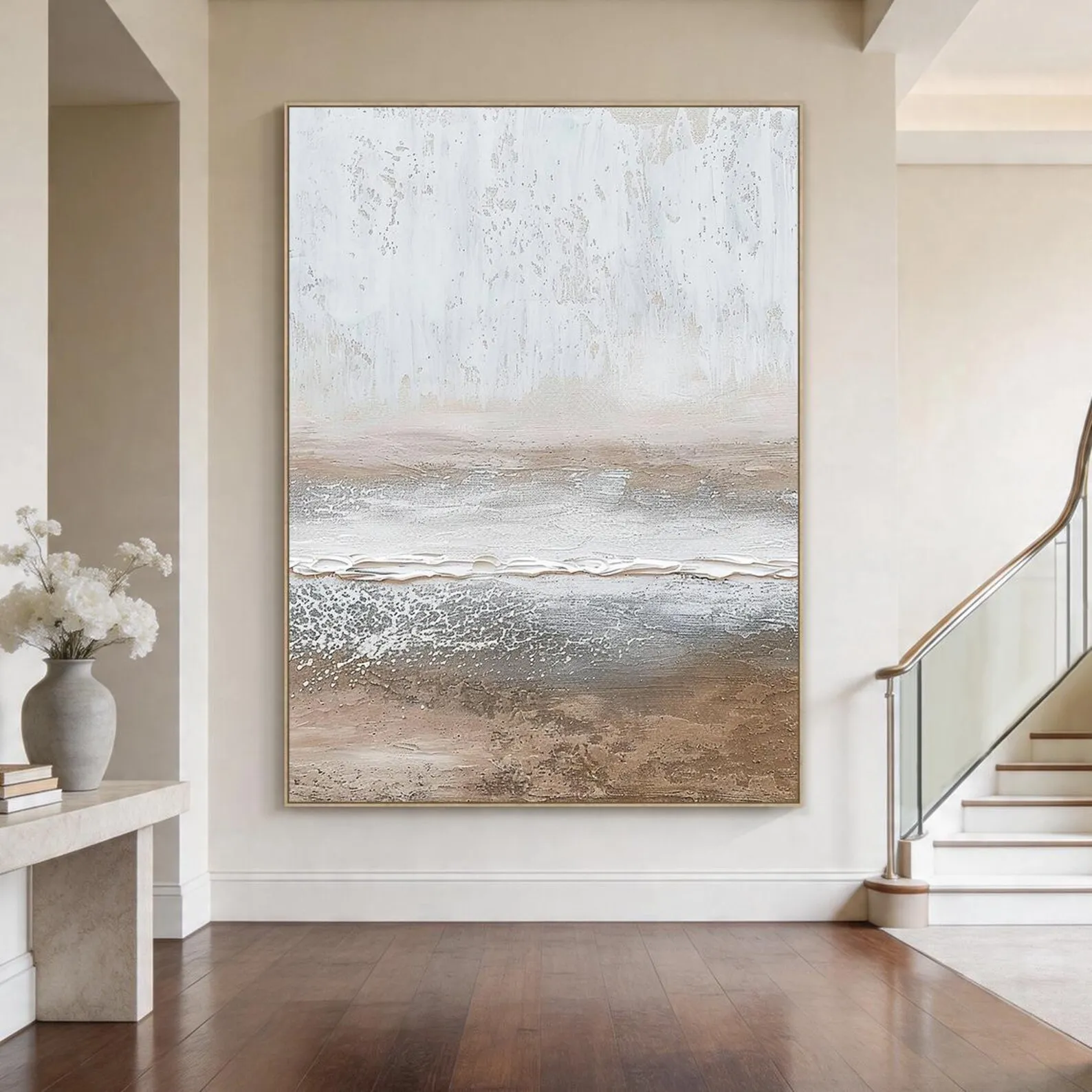 Mhemyo Large Neutral Abstract Hand Painted Oil Painting Beige White Texture Canvas Wall Art Minimalist Art for Modern Home Decor
Mhemyo Large Neutral Abstract Hand Painted Oil Painting Beige White Texture Canvas Wall Art Minimalist Art for Modern Home Decor