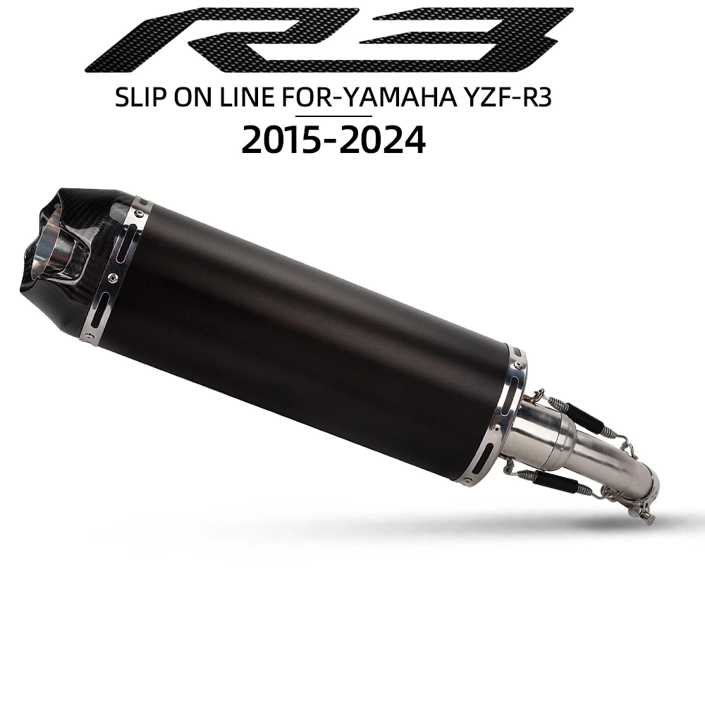 Motorcycle Exhaust System Escape Moto Carbon Fiber Tip Muffler with Slip On Middle Link Pipe For Yamaha YZF R25 R3 MT03
Motorcycle Exhaust System Escape Moto Carbon Fiber Tip Muffler with Slip On Middle Link Pipe For Yamaha YZF R25 R3 MT03