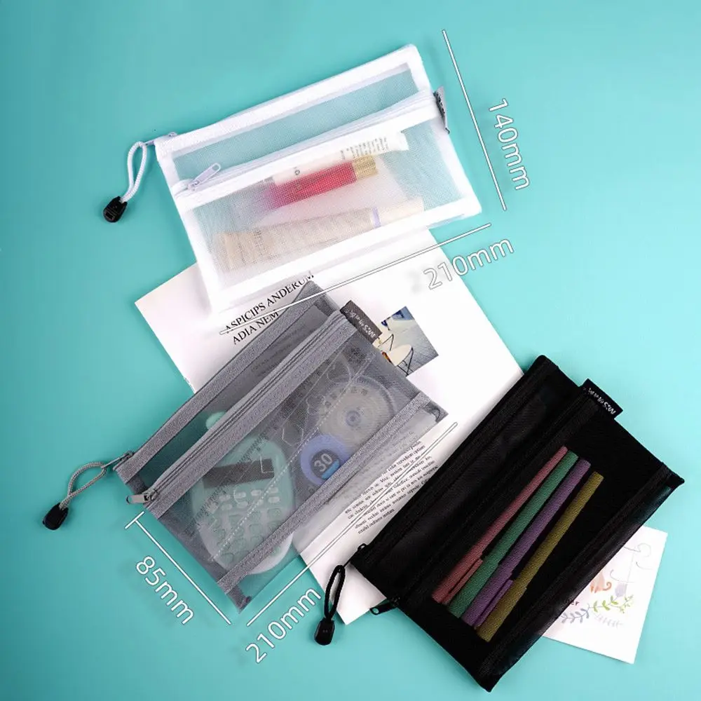 Pencil Case Large Capacity Document Office Double Mesh Pencil Bag Cosmetic Storage Bag File Folder School Stationery Supplies
Pencil Case Large Capacity Document Office Double Mesh Pencil Bag Cosmetic Storage Bag File Folder School Stationery Supplies