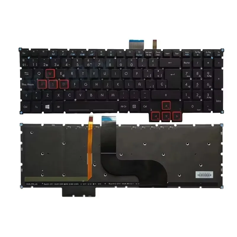 Keyboard For Acer Predator 17 15 GX-791 GX-792 G9-591/591R G9-592/593 G9-791/792 PH517-51 Backlit Spanish/Latin layout
Keyboard For Acer Predator 17 15 GX-791 GX-792 G9-591/591R G9-592/593 G9-791/792 PH517-51 Backlit Spanish/Latin layout