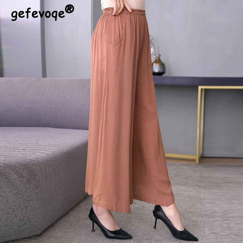 Women Clothes Retro Elegant Irregular Cotton Linen Wide Leg Pants Casual Simple Solid Elastic High Waist Baggy Cropped Trousers
Women Clothes Retro Elegant Irregular Cotton Linen Wide Leg Pants Casual Simple Solid Elastic High Waist Baggy Cropped Trousers