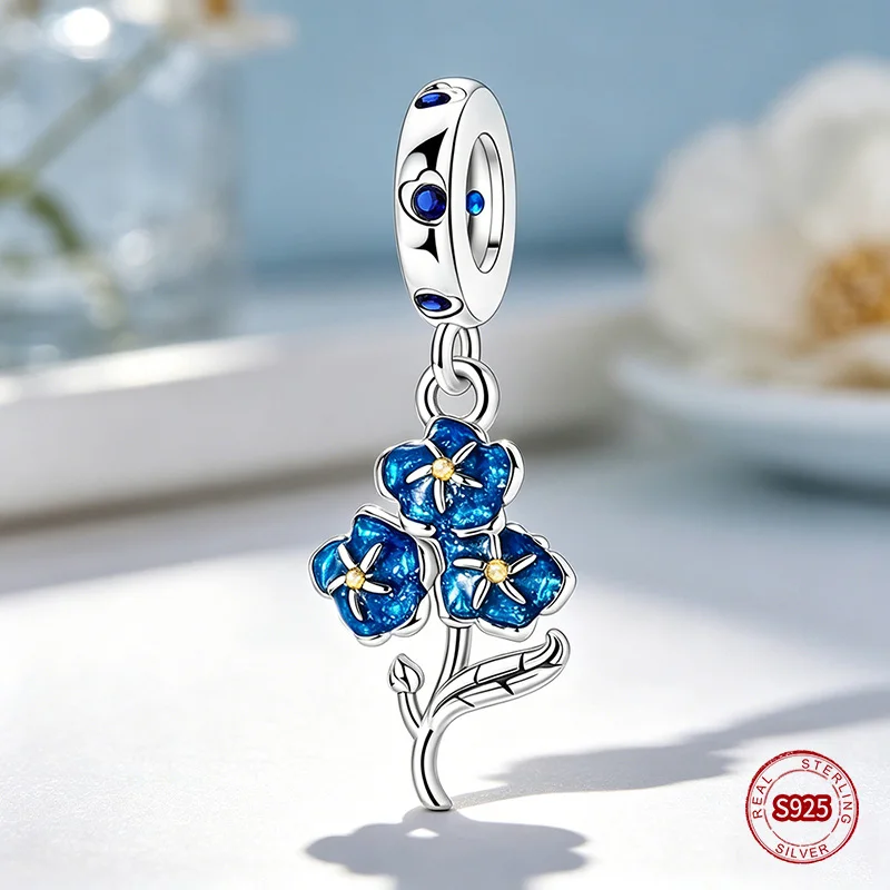 Ahthen 925 Sterling Silver Beads Glazed Forget-me-not Dangle Charm fit Snake Chain Bracelets or Necklaces Women Jewelry Making
Ahthen 925 Sterling Silver Beads Glazed Forget-me-not Dangle Charm fit Snake Chain Bracelets or Necklaces Women Jewelry Making